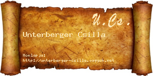 Unterberger Csilla névjegykártya